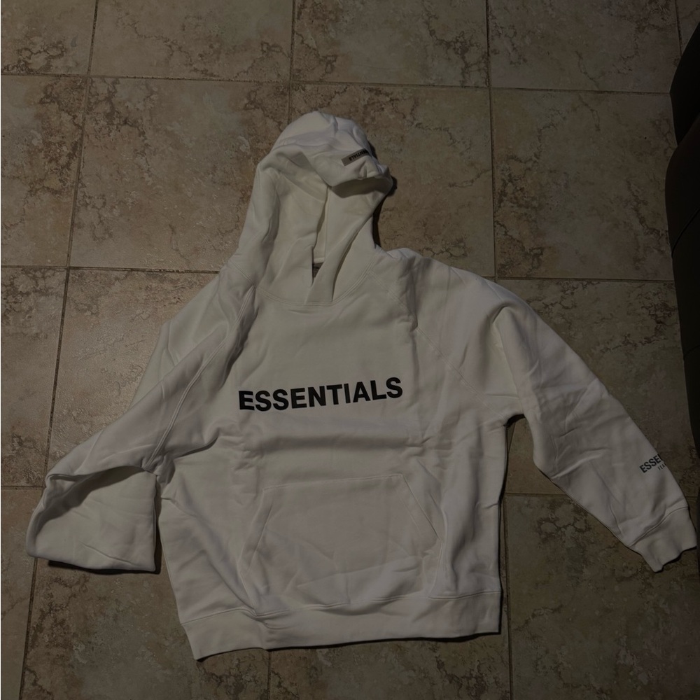 Essentials White Hoodie